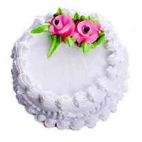 Vanilla Cake With Flower