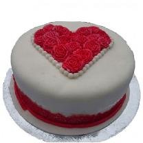 Designer Rose Heart Cake