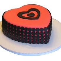 Designer Heart Choco Cake